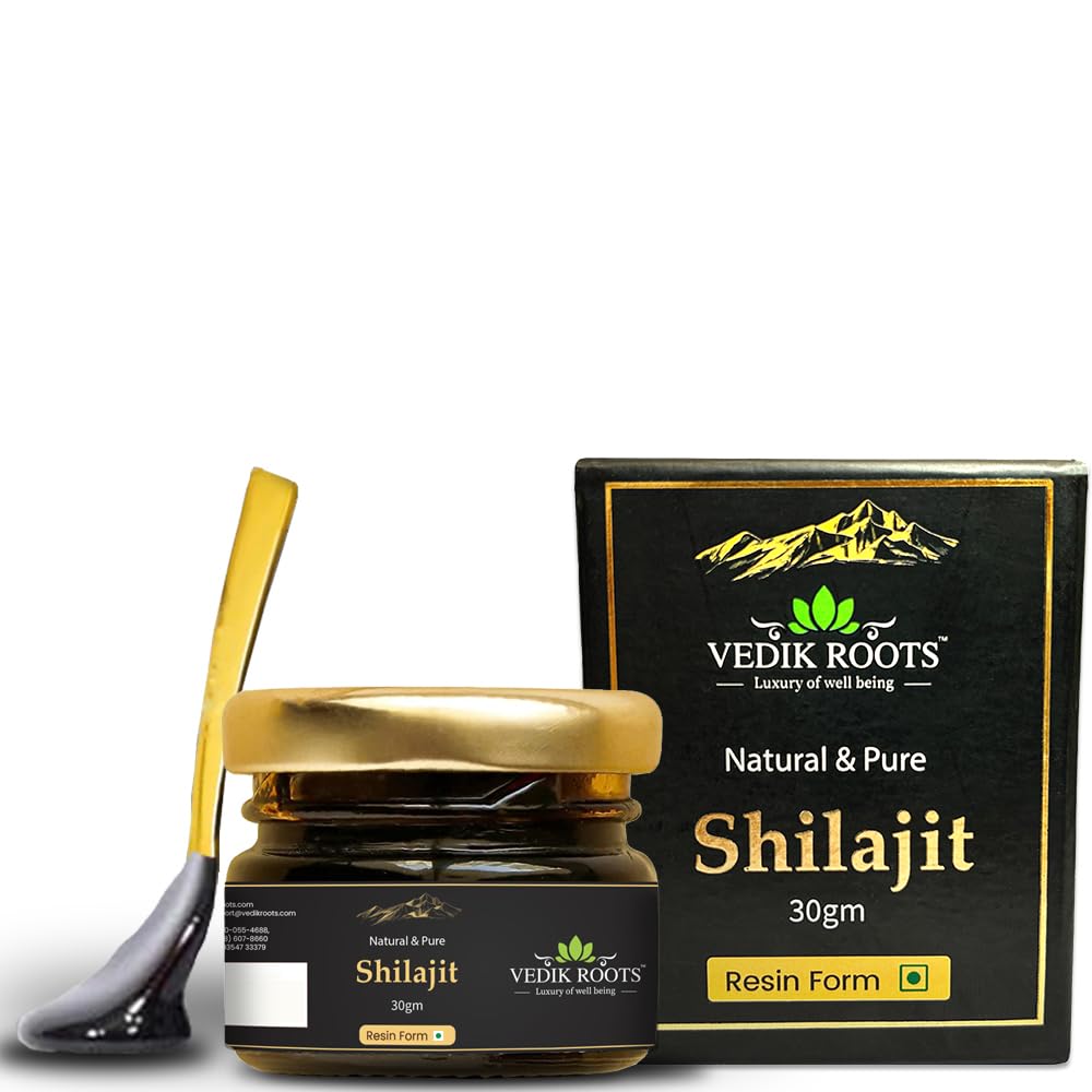 Puhas Himaalaja Shilajit vaik – kuldne hinne 800mg | 85+ jälgimineraalid ja 75% fulvihape | toetab energiat, vastupidavust ja immuunsust | Kolmanda osapoole labor testitud | 30g, 75 Servings