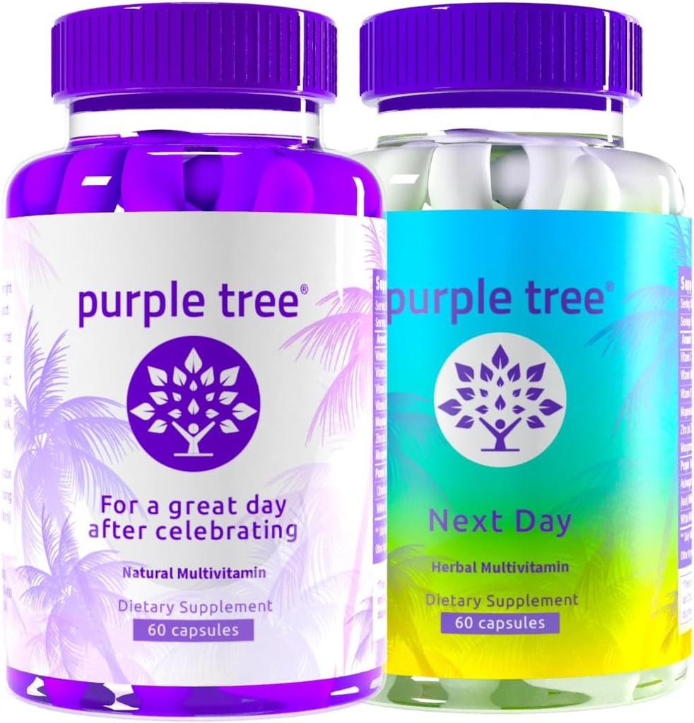 Purple tree® Celebrate + Next Day Bundle 120 Pills | Post Festival Wellness Vitamin Combo