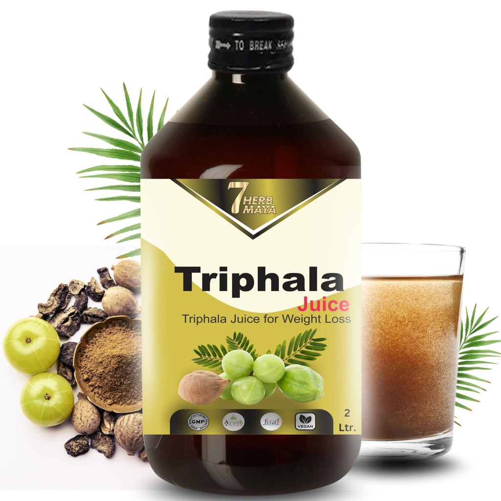 Triphala Juice | Cold-Pressed Amla, Harad & Baheda | Ayurvedic | No Added Sugar | Herbal Juice for Daily Gut Balance, Digestion & Internal Wellness (2 Litre)