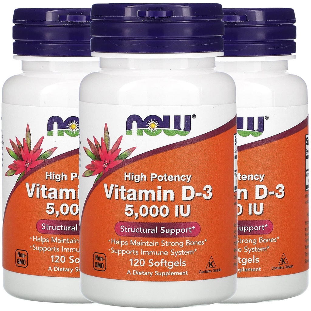 NOW D-3 5,000 RÜ,120 Softgels