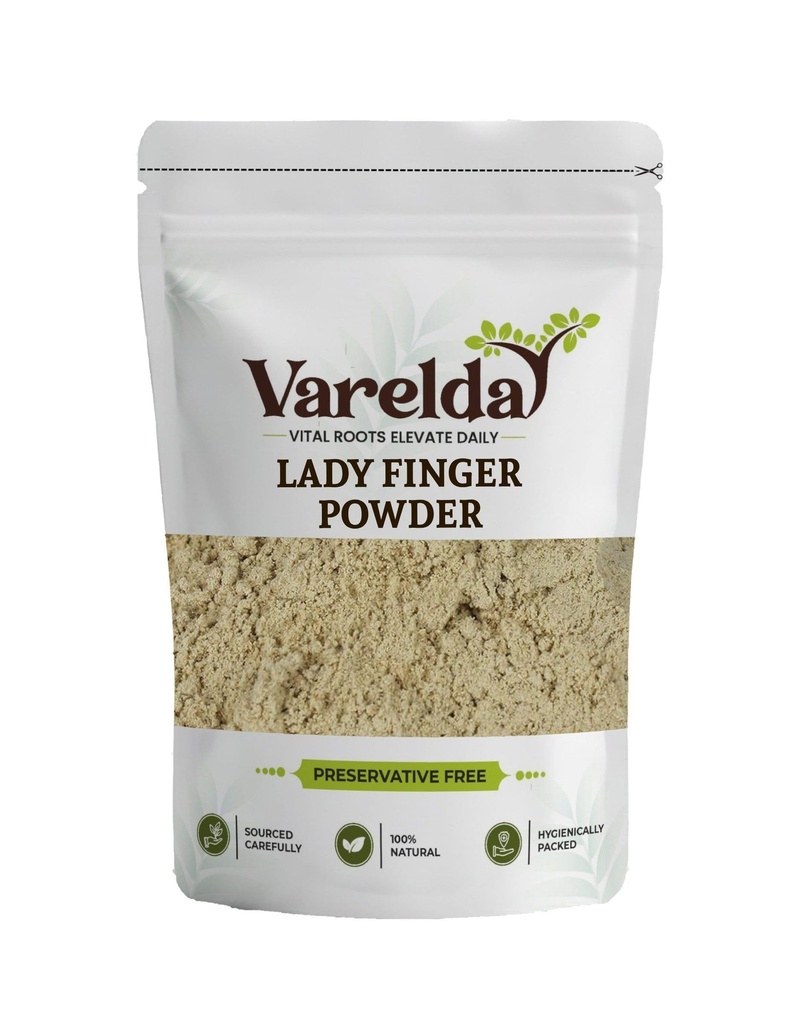 VARELDA Lady Finger Powder - Bhindi Powder - Abelmoschus Esculentus (25 Grams)