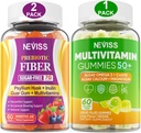 NEVISS Bundle - Naiste ja meeste 50+ multivitamiini 1 pakend ja prebiootiline kiud 2 pakend