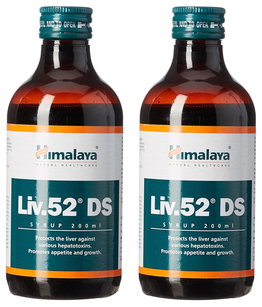 Himalaya Liv 52 DS Syrup, Blue, 200 ml (Pack of 2)
