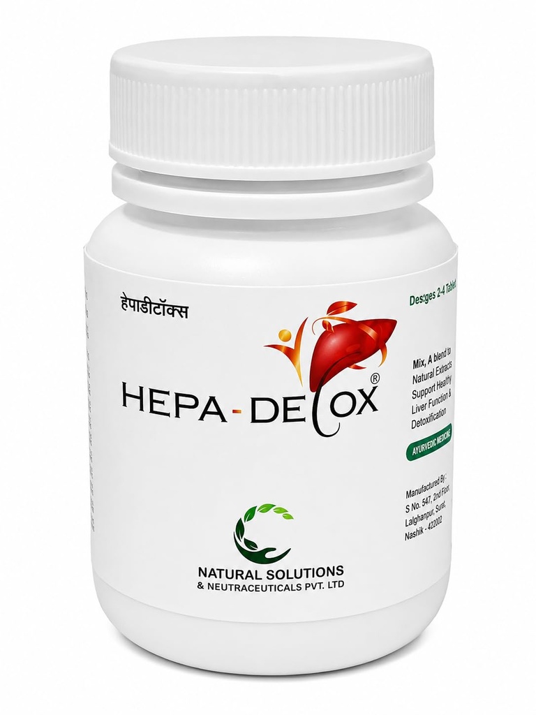 HEPA-DETOX Ayurvedic Herbal Liver Support Tablets | 30 Tablets | Supports Liver Health, Detoxification, Digestive Wellness & Metabolic Balance | Natural Herbal Supplement for Daily Liver Care