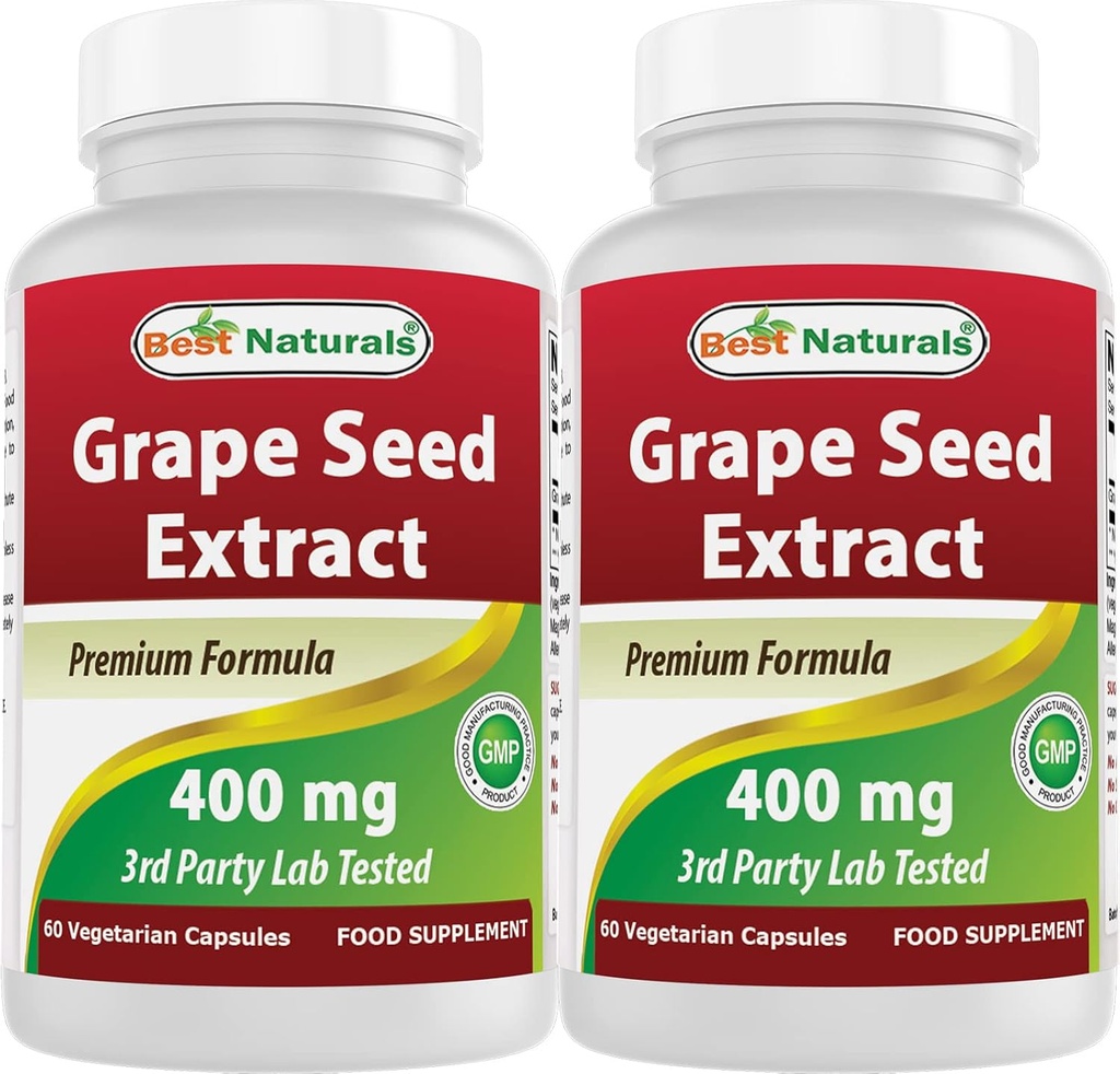 Parimad looduslikud viinamarjaseemned Ekstrakt 400 mg 120 vcaps (120 loendit (2 pakendis))