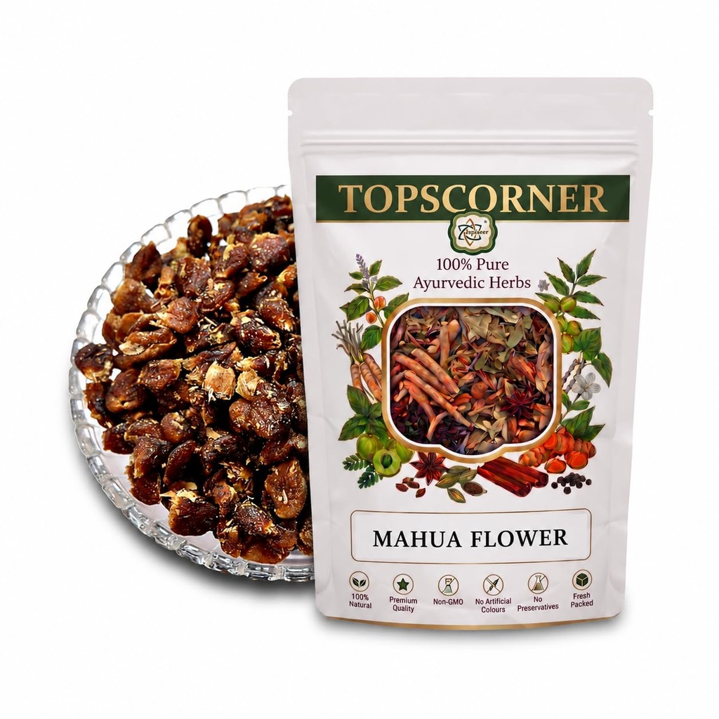 Mahua Flower Madhuca Longifolia, Raw Sun-Dried Mahuwa Phool, 800 Grams, Plant Based, No Artificial Colors, Pack of 2