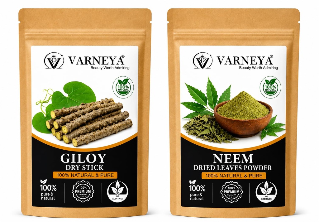 Pure Herbal Ingredients Pack | Giloy Neem Combo | No Preservatives