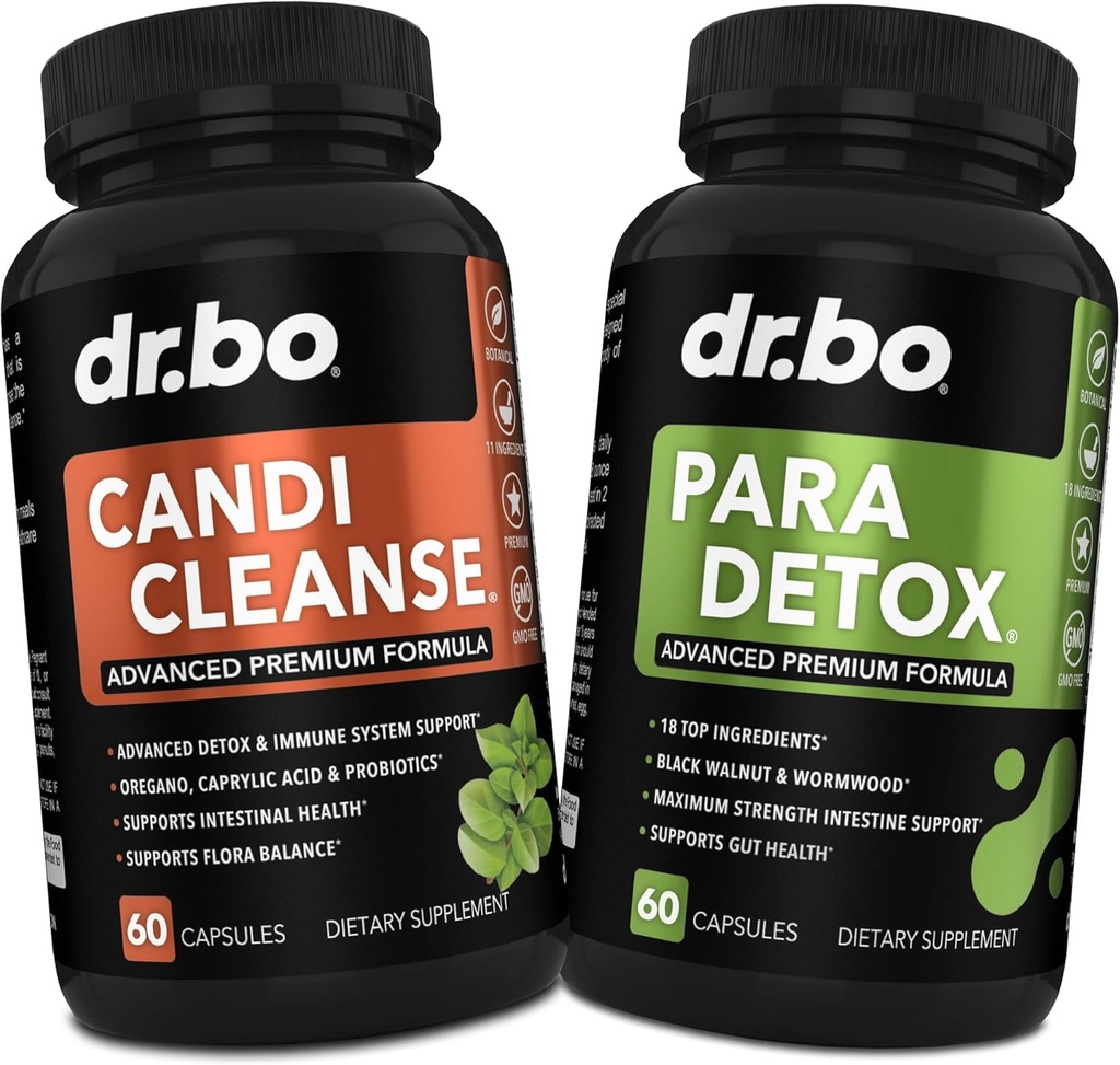 Candi Cleanse & soole Detox Support Supplement Pills - ekstra tugevusega probiootiline puhastusvahend soolestiku Flora Soolestiku Toega - Looduslik Suuline Taimne Oregano, Kaprüülhape, Koipuu ja Must Kreeka pähklid