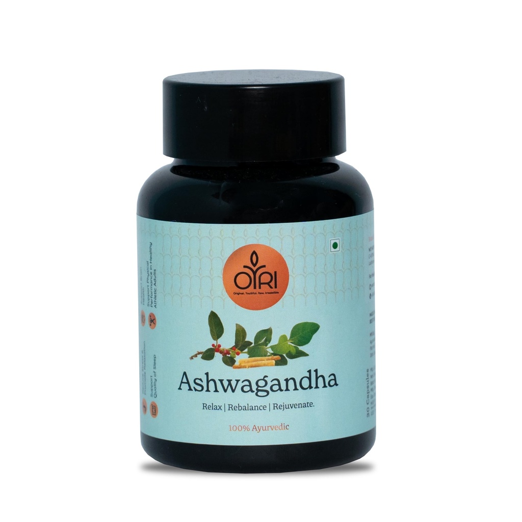 Ashwagandha 500 mg | Stress Relief, Better Sleep, Calm Mind & Energy Booster | Pure Withania Somnifera Root Extract | 30 Veg Capsules