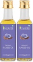 Praakritik Cold Pressed Flax Seed Oil 100ml, 100% Natural Flaxseed Oil for Daily Use, Ideal for Hair Care, Massage & Cooking, Til Oil Alternative (Pack of 2)