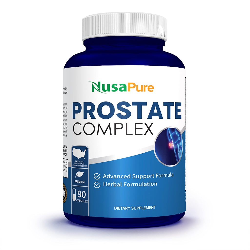 NusaPure Saw Prostate Palmetto kompleks (Taimesterooli kompleks, väike juur, Pygeum Bark, Graviola) - 90 kapslit