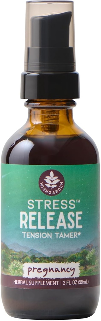 WishGarden Herbs Stress Release raseduse - Natural Taimne stress Relief täiendus Lemon Balm & kummel, Adrenal Support raseduse ja sünnitusjärgne soodustab Lõõgastav ja rahulik, 2oz