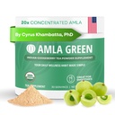 Amla Powder & Green Tea Superfood Supplement, 20x Ultra kontsentreeritud Amla, Antioksüdandi tugi, valmistatud Oolong Tee ja India hanemarjad, Orgaaniline, Vegan, Classic Maitse, 30 Servings