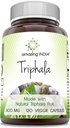 Amazing India Natural Triphala Supplement | 500 Mg per Serving | 120 Veggie kapslid | Mitte-GMO | Gluteenivaba | Valmistatud USAs