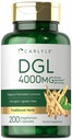 Carlyle DGL deglütsürritsiinitud lagritsakapslid | 200 Count | 4000mg | Taimetoitlane, mitte-GMO & Gluteenivaba täiendus