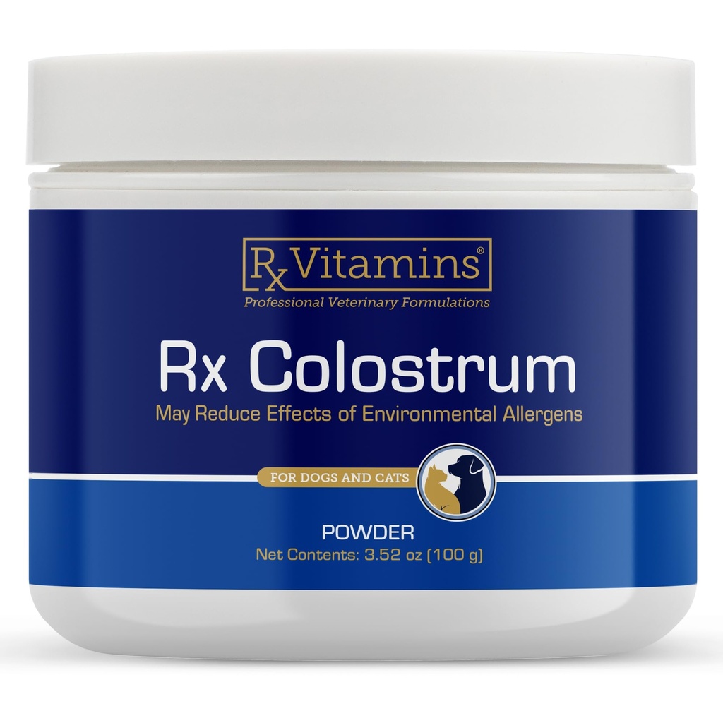 Rx Vitamiinid Koerte ja kasside ternespiim - Terve veise ternespiimapulber - Kassi ja koera lisand Ideaalne immuunsuse tugi, soodustab seedetrakti tervist ja allergiat - 3,52 oz (100 g)
