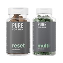 Puhas meestele Multivitamiin, 120 kapslit ja lähtestus Detox Supplement, 30 kapslit