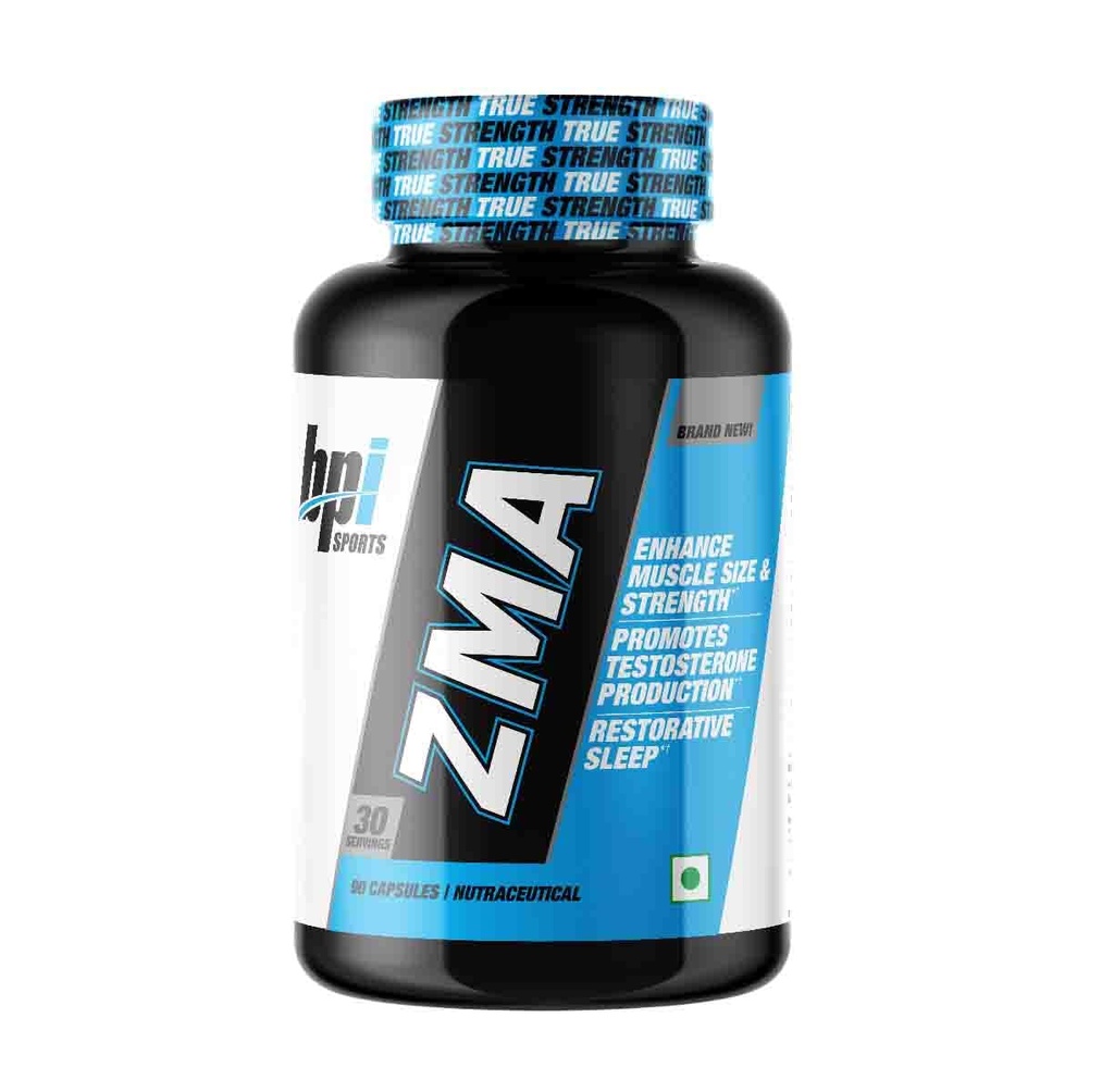 BPI Sports ZMA – Zinc, Magnesium & Vitamin B6 Supplement | Supports Muscle Recovery, Strength, Sleep & Night-Time Recovery | 90 Capsules