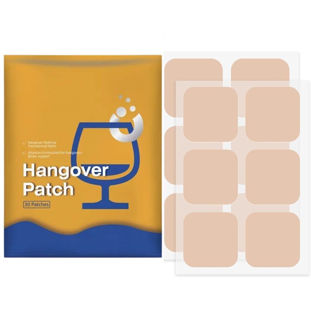 30pcs Anti Hangover Patch, Transdermal Vitamin B12 & Milk Thistle Alcohol Recovery Patches, Natural Morning Fresh Hangover Support, Waterproof Adhesive, Party & Travel Essentials