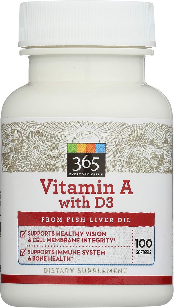 365 kogu toiduturul, A-vitamiin D3, 100 ct