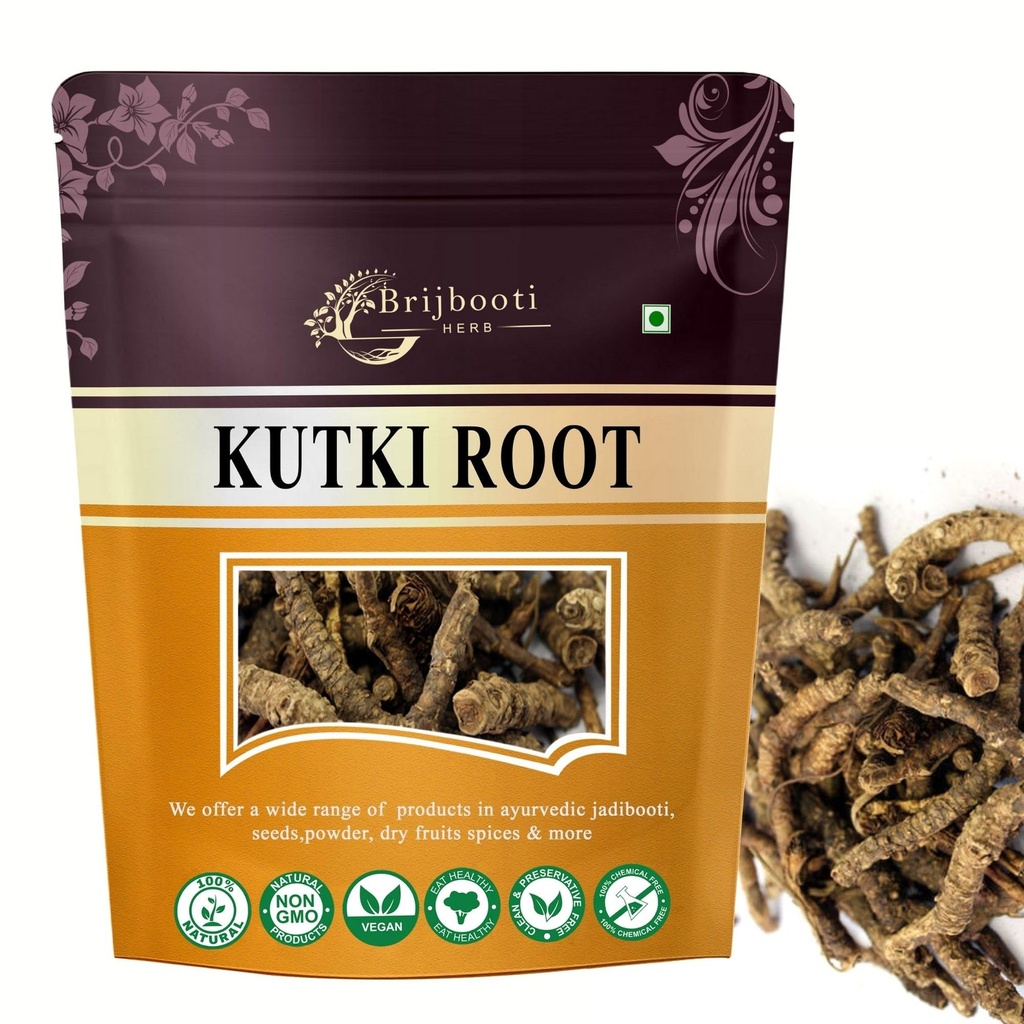 Brijbooti Kutki 50 gm | Liver Support & Detox | kutki root tea | Katuki | Katuka | Picrorhiza kurroa | Ayurvedic Herb
