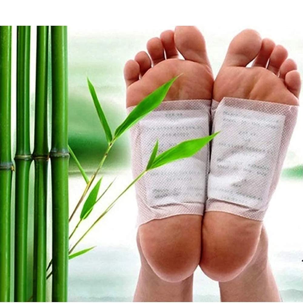 Toxin Removal Body Cleansing Detox Foot Pads, Ginger & Salt Foot Patch -10pcs (Free Size, White)
