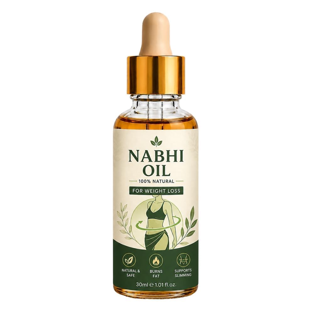 Nabhi oil for weight loss | Ayurvedic Belly Button Oil for Fat Burn, Waist Slimming, Metabolism Booster & Body Detox | Navel Oil for Overnight Treatment | 30ml (FOR WEIGHT LOSS)