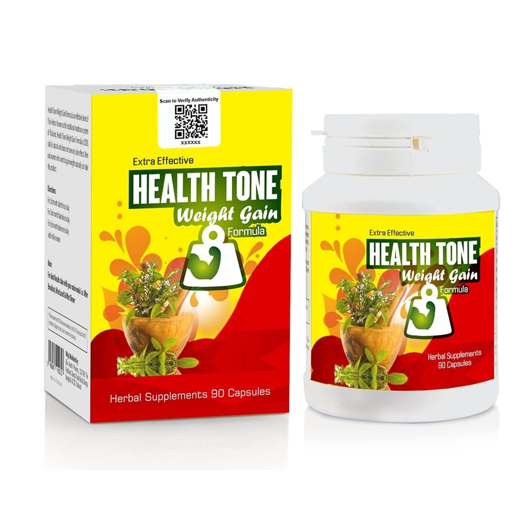 Health Tone Advanced Herbal Nutrition Support Capsules – 90 Veg Caps – Natural Body Wellness Supplement for Men & Women