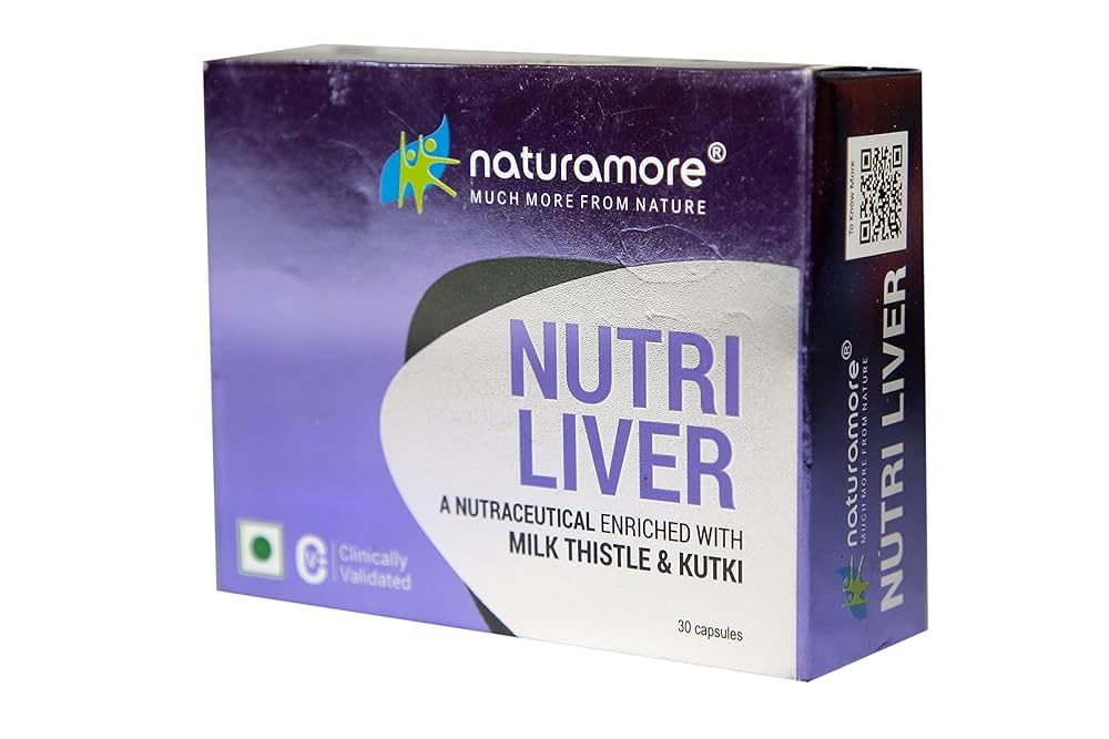 Netsurf Nutri Liver Nutraceutical Capsules, Enriched with Milk Thistle & Kutki, 60 Capsules
