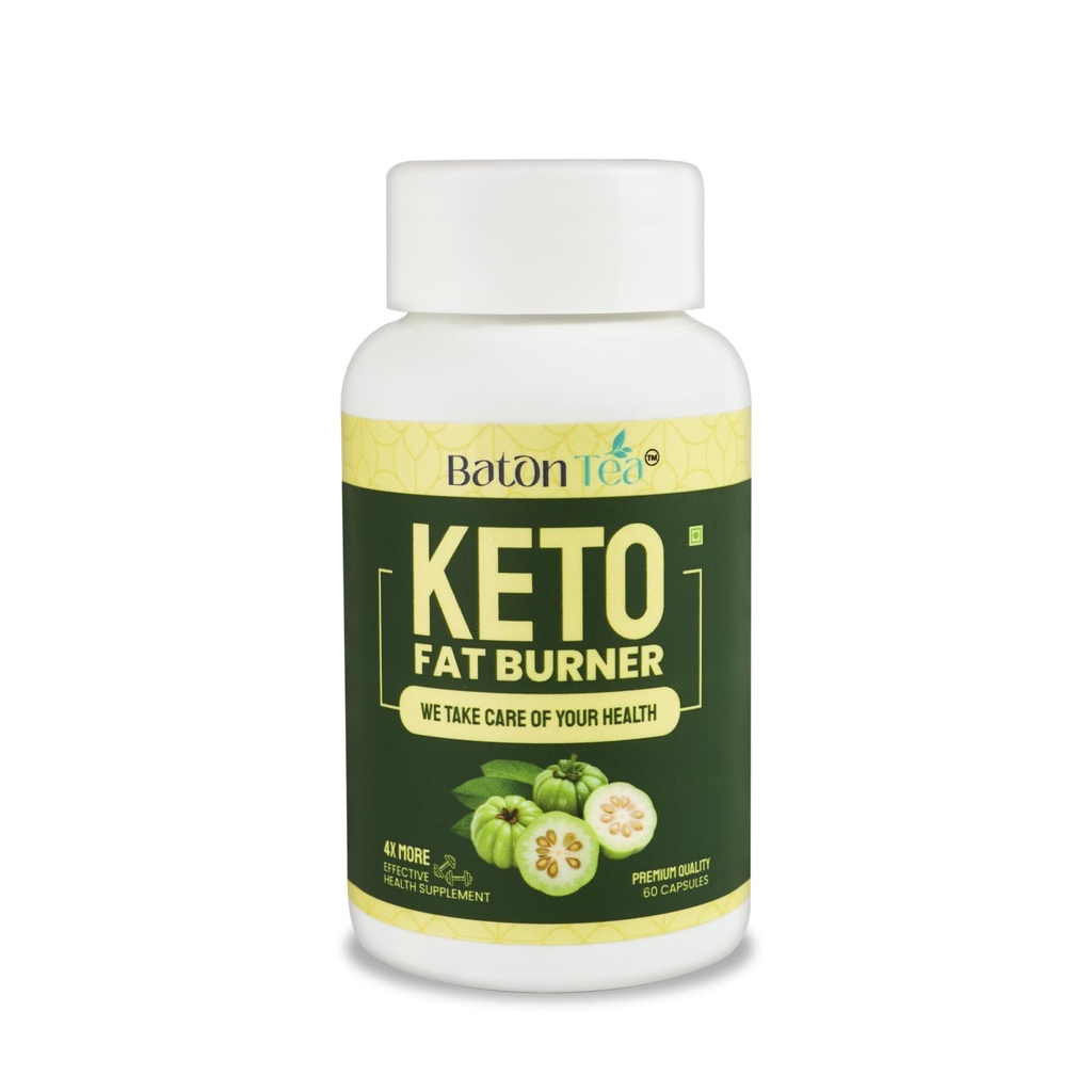 Baton Keto Fat Burner Capsules | 60 Veg Capsules for Men & Women | Garcinia Cambogia, Green Coffee & Triphala Blend | Supports Weight Management, Healthy Metabolism & Appetite Control | Pack of 1