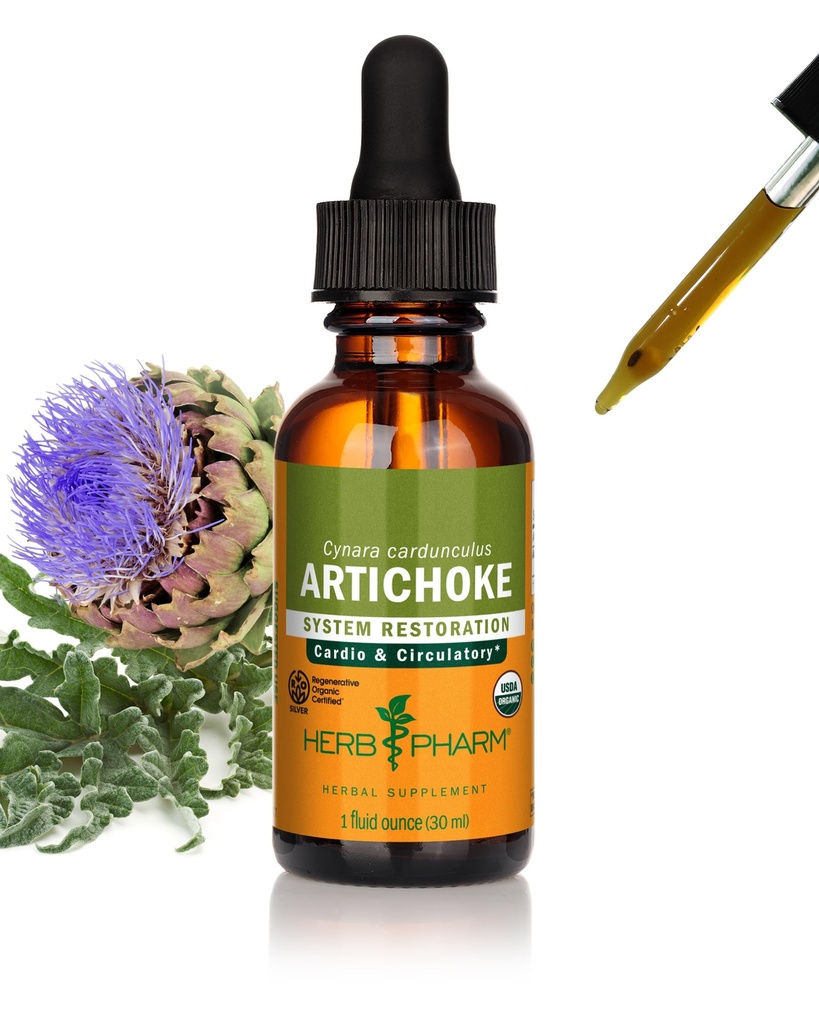 Herb Pharm sertifitseeritud orgaaniline artišokk Vedelik ekstrakt südame-veresoonkonna ja tsirkulatsiooni tugi - 1 Ounce