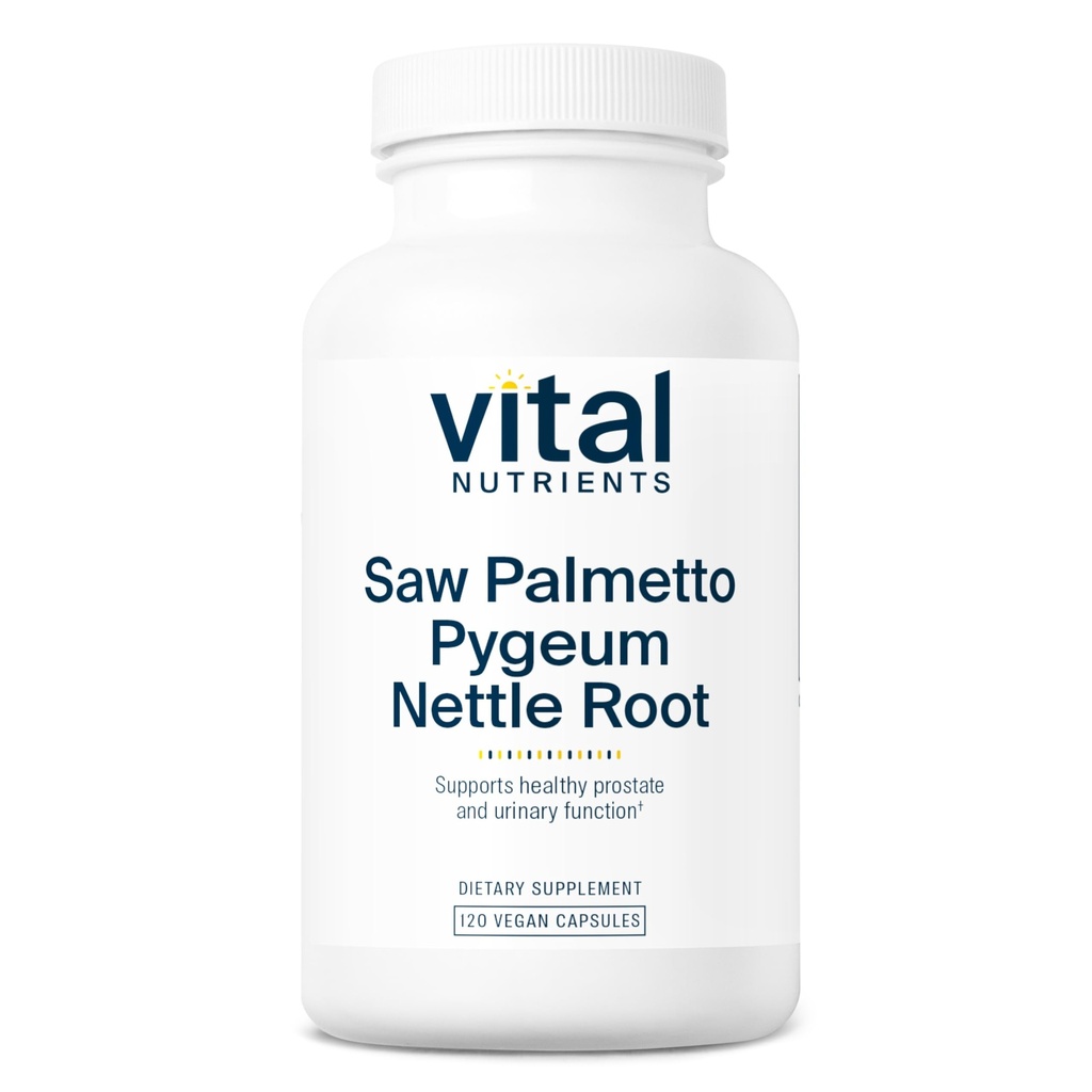 Elutähtsad toitained Saw Palmetto koos Pygeum & Nettle Root - Vegan Saw Palmetto meestele toetab tervislikku eesnäärme funktsiooni * - gluteen, piimatooted, sojavaba - 120 kapslit