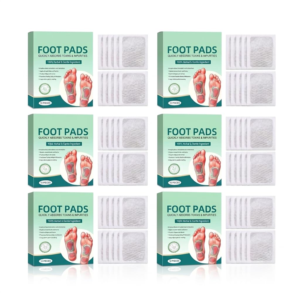 Detox Foot patches 30 pads, Cleansing Toxin Remover Foot Pads, Pain Relief,Stress Relief Sleep Patch for Detoxification, For Men & Women (xunix foot pad pack of 6)