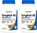 Nutricost Tongkat Ali 1000mg, 60 Caps (2 pudelit) - 30 Servings per pudel, Veggie Caps, Non-GMO, Gluteenivaba