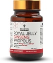 Bee and You Royal Jelly with Ginseng Tablett, Propolis Extract, 60ct, 100% looduslik superfood, Ultra Pure, Immune Support Supplement, Antioksüdandid, Keto, Paleo, Gluteenivaba