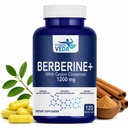 FITNESS VEDA Berberine HCL 1200mg - 120 Capsules High Potency Herbal Supplement for Blood Sugar & Insulin Support | Supports Metabolic & Cardiovascular Health | Non-GMO, Vegan-Friendly - 120 Capsules