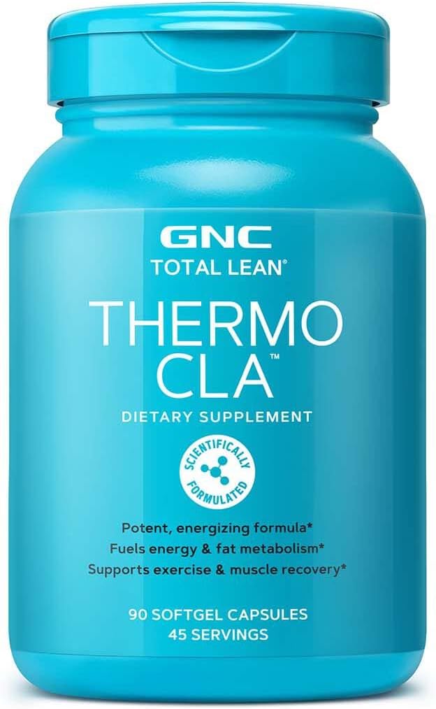 GNC Total Lean Thermo CLA | Fuels Energy and Fat Metabolism, Supports Exercise and Lihaste taastamine | 90 Softgel kapslid