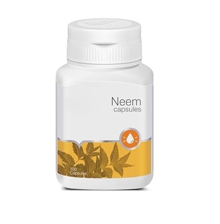 Neem Capsules, Natural Herbal Supplement in Capsules form - 100N, An Anti-bacterial Detox