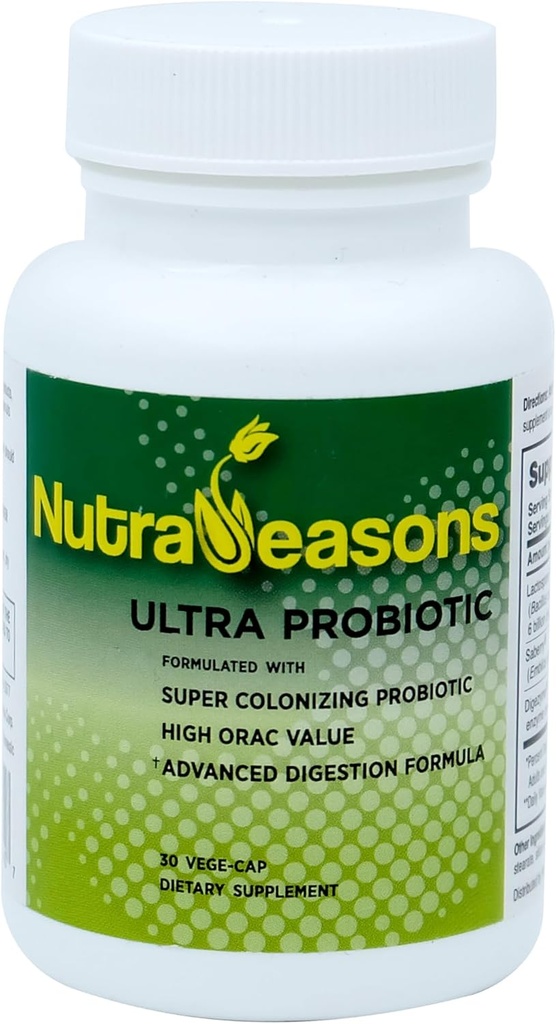 Ultra probiootiline kompleks Bacillus coagulans, seedetrakti multiensüümid, prebiootilised marjad | Orgaaniline, Non GMO | 30 Veg Caps