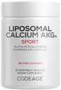 Kodeiin Liposomaalne Kaltsium AKG Lisand - Kaltsium alfa-ketoglutaraat - 2-kuuline pakkumine - Liposomaalne kohaletoimetamine - 1 Kapsel Per Serving - Mitte-GMO, Gluteenivaba - 60 kapslit