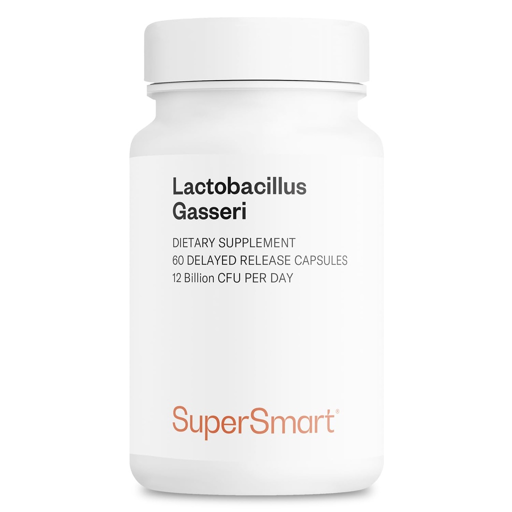 Supersmart - Lactobacillus Gasseri 12 miljardit CFU päevas - probiootiline täiendus | Mitte-GMO & Gluteenivaba - 60 DR kapslid (hilinenud vabanemine)