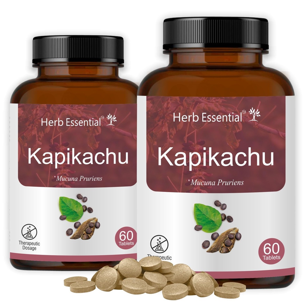 Herb Essential Kapikachu Tablets 500mg 60 Tablets (Pack of 2), Natural