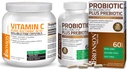 Bronson Probiootikum 50 miljardit CFU + prebiootikum koos Apple Polyphenols & Ananass Fruit Extract Vitamiin C Pulber Puhas askorbiinhape Lahustuv Fine Non GMO kristallid