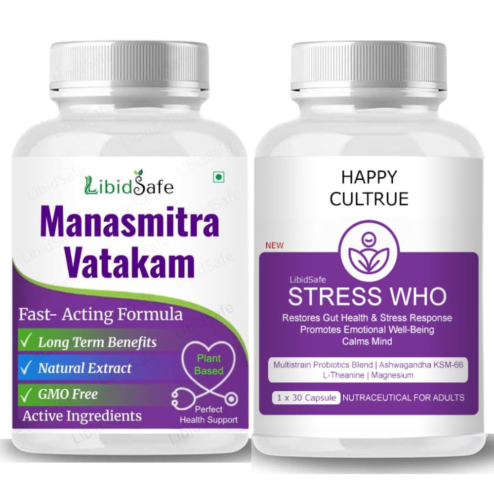 Get Manasmitra Vatakam Capsule with One Another Effective Medicine For Extra Benefits – Ayurvedic Herbal Formula for Many Health Benefits and Stress Relief (Pack of 2)