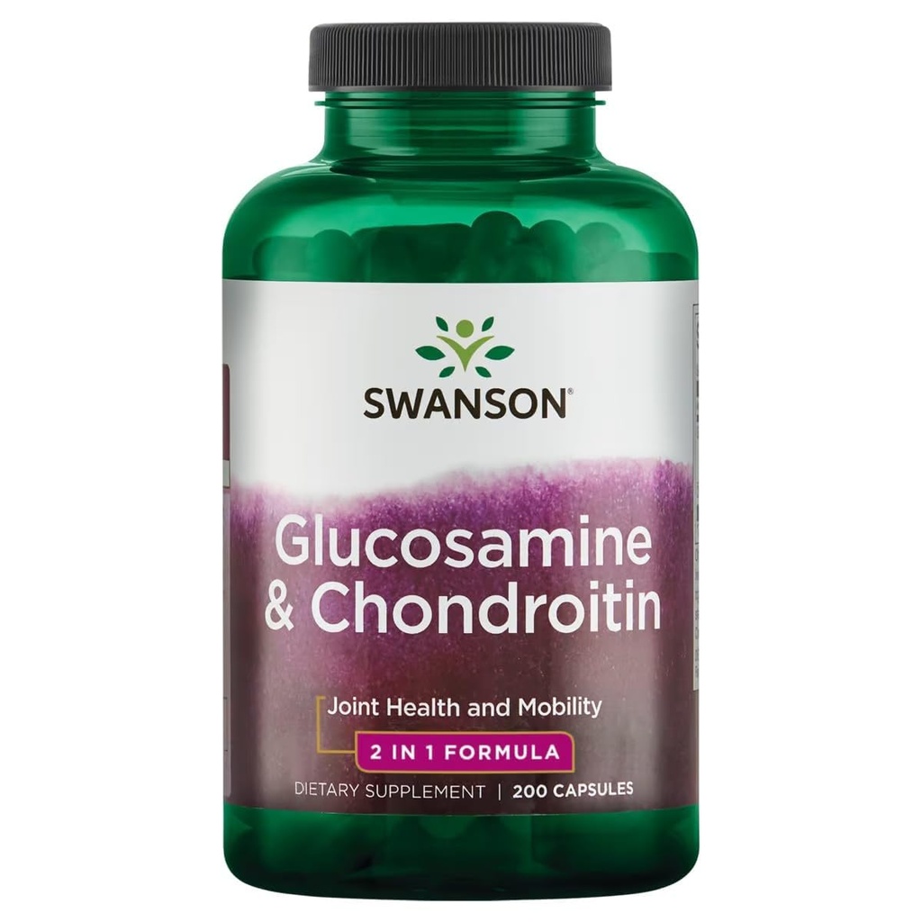 Swanson Glükosamiin & Chondroitin Combo 500/250 Milligrams 200 kapslit