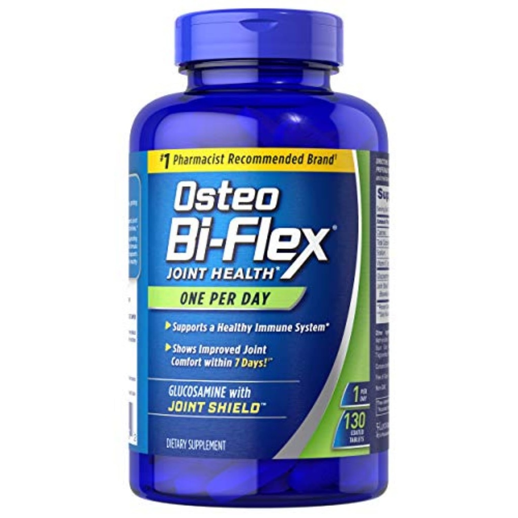 Osteo Bi-Flex Glükoosamiin D-vitamiiniga, üks päev Osteo Bi-flex, ühine tervis, 130 kaetud tabletti, 130 loend