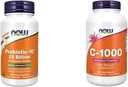 NOW toidulisandid, probiootikum-10TM, 25 miljardit, 10 probiootilist tüve, piima-, soja- ja gluteenivaba ja toidulisandeid, C-1 000 vitamiin 100 mg bioflavonoididega, antioksüdantide kaitse *, 250 kapslit