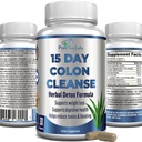 YUMMYVITE 15-päevane Colon Cleanse ja Detox, Herbal Detox valem, toetab kehakaalu langust, kõhukinnisuse leevendamist - suurendab energiat. Manustamistoksiinid, looduslik ohutu värvipuhastaja meestele ja naistele - 30 kapslit