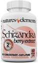 Schizandra Berry ekstrakt – 10: 1 standardiseeritud ekstrakt 2% Schizandrins – 1000 mg per Serving – 60 Veggie kapslid – Non-GMO, Gluteenivaba – Traditsiooniline Hiina maitsetaimed