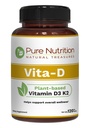 Puhas toitumine Vita D3 K2 - Taimne Vitamiin D3 K2 Lisa | 120 Tabs  Vitamin Vitamiin D3 6000 RÜ | Vitamiin K2 kui MK7 100mcg | Vitamiin K2 D3 | Mitte-GMO |